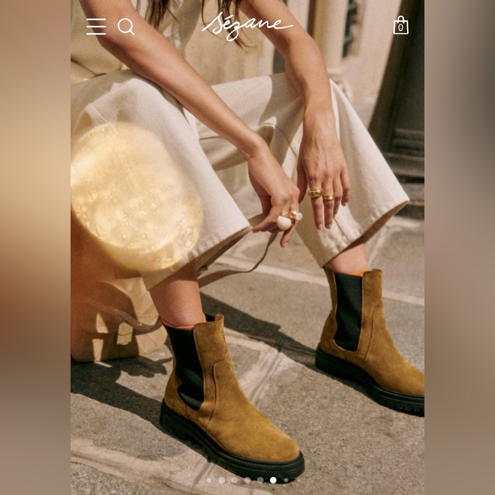 Sezane Lena low boots | Camel | Great condition size 40